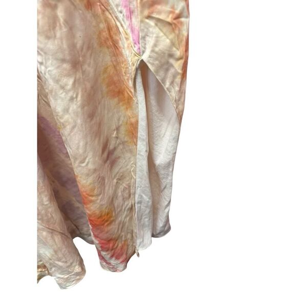 AllSaints Melody Marea Sunset Tie-Dye Silk Slip Dress Watercolor Midi sz 8 US - Picture 8 of 15